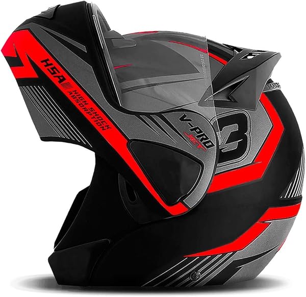 Capacete Escamoteável Pro Tork V-Pro Jet 3 Vermelho Tam. 58