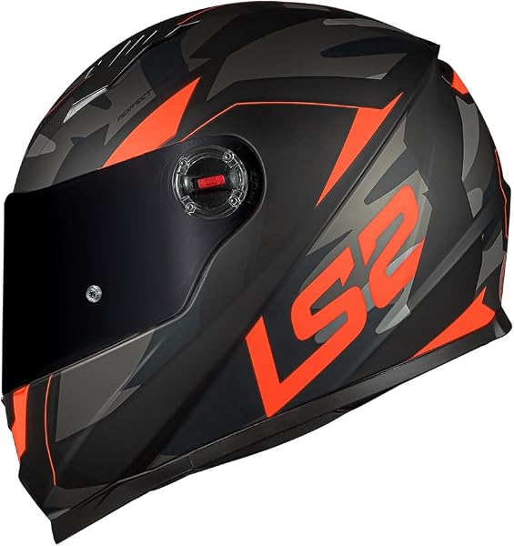 Capacete Moto Masculino LS2 FF358 Tank Camuflado Laranja
