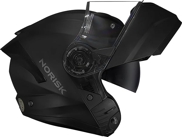 Capacete Norisk Force 2 Articulado Monocolor Preto Fosco