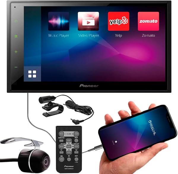 DMH-A348BT Central Multimídia Pioneer 6,8 polegadas Touch Screen USB/BT