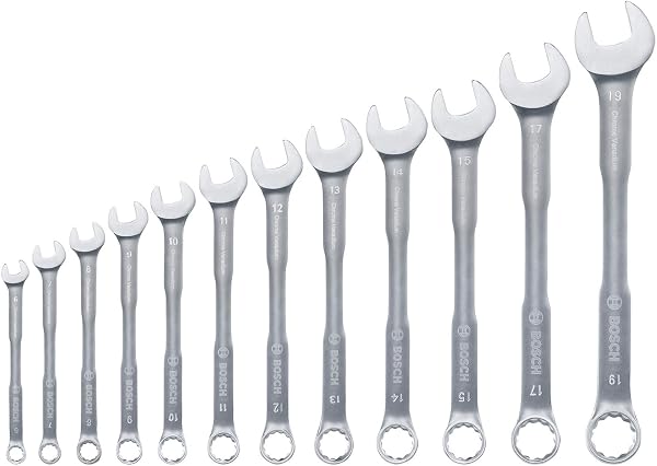 Jogo Chave Catraca Combinada Bosch 6-19mm, 12 Unidades