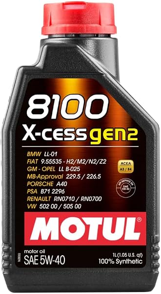 Óleo Motul 8100 5W40 X-Cess Gen2 100% Sintético 1L