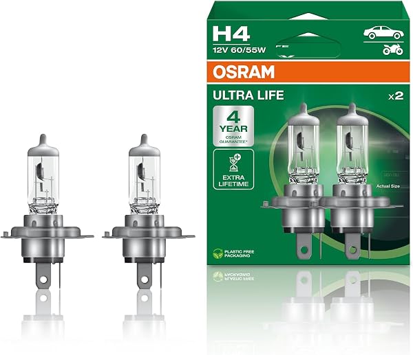 Par Lâmpada Osram H4 Ultra Life 3200K 12V 55W