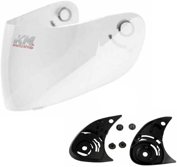 Viseira Cristal Polivisor + Reparo Fixação para Capacete LS2 FF350
